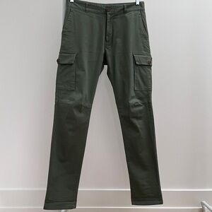 Outclass expedition pant 31 green cargo pockets cotton twill stretch pants